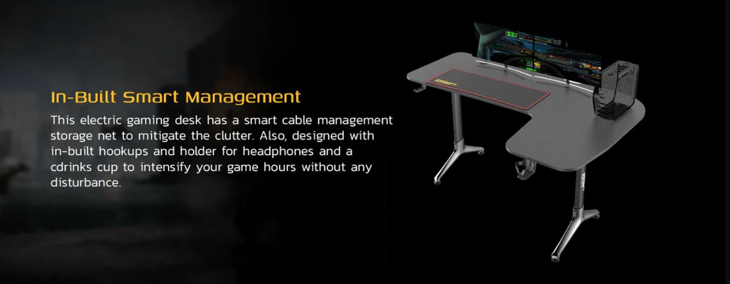 Twisted Minds Y Shaped Gaming Desk Carbon Fiber Texture (Dimension: 160 x 70 x 75 x 80 cm) - Left - Open Box Twisted Minds Y Shaped Gaming Desk Carbon Fiber Texture (Dimension: 160 x 70 x 75 x 80 cm) - Left - Open Box